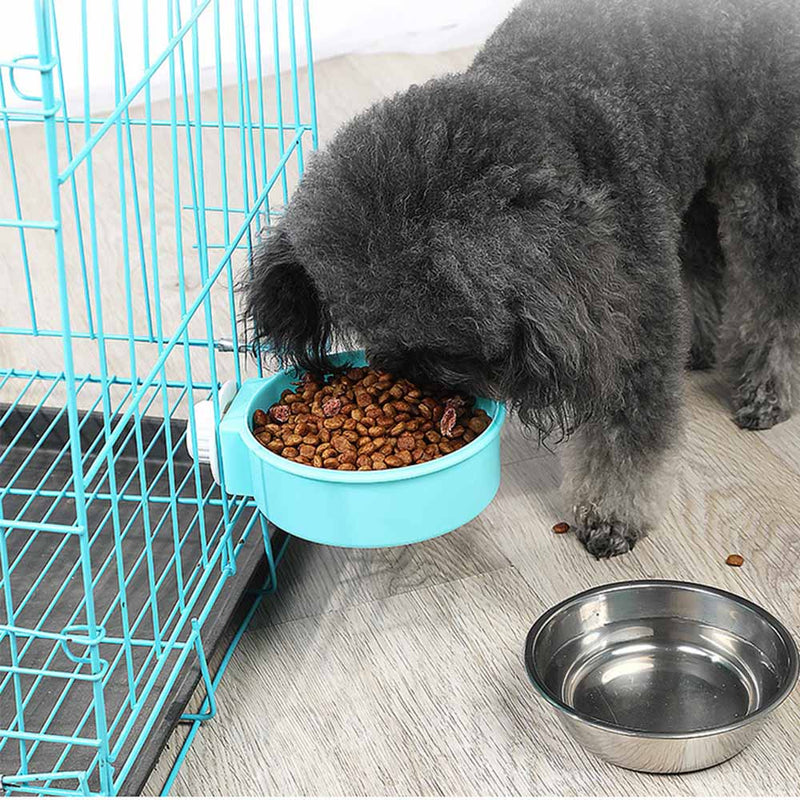 PAWS ASIA Suppliers Stainless Steel Modern Portable Adjustable Height Cage Hanging Dog Bowl