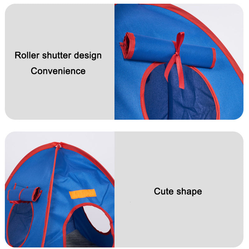 PAWS ASIA Wholesale Waterproof Oxford Cloth Blue Funny Pet Cave Cat Bed Small Dog Play Tent House