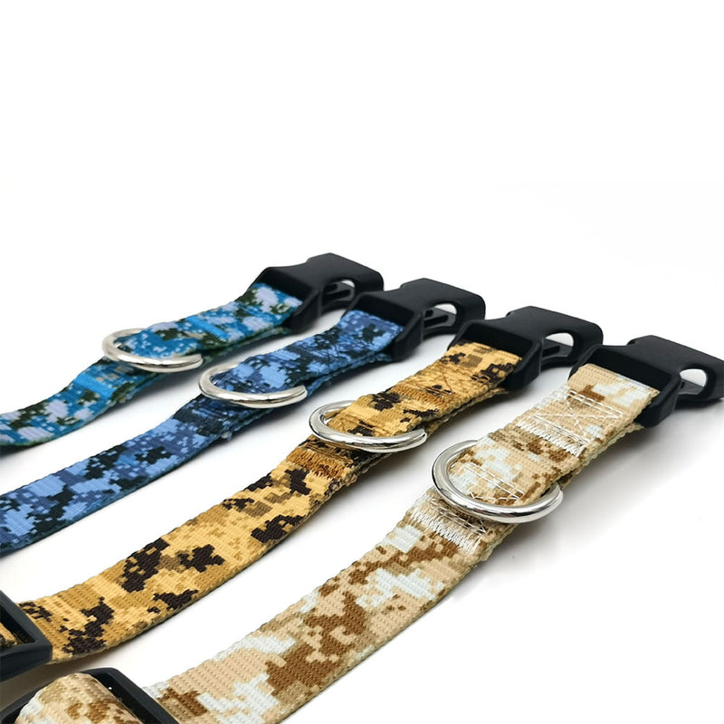 PAWS ASIA Shopee Hot Sale Summer Luxury Nylon Camo Breathable Large Dog Collar