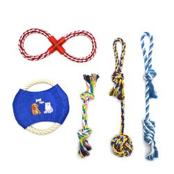 PAWS ASIA Manufacturers Chewing Interactive Eco Friendly Teeth Cleaning Assorted Dog Toy Set Rope