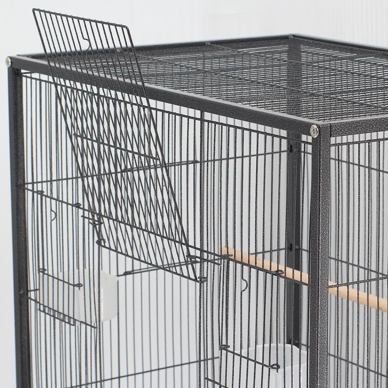 PAWS ASIA Manufacturers Dropshipping Amazon Hot Selling Stainless Steel Wire Black Breeding Cage For Bird With Tray