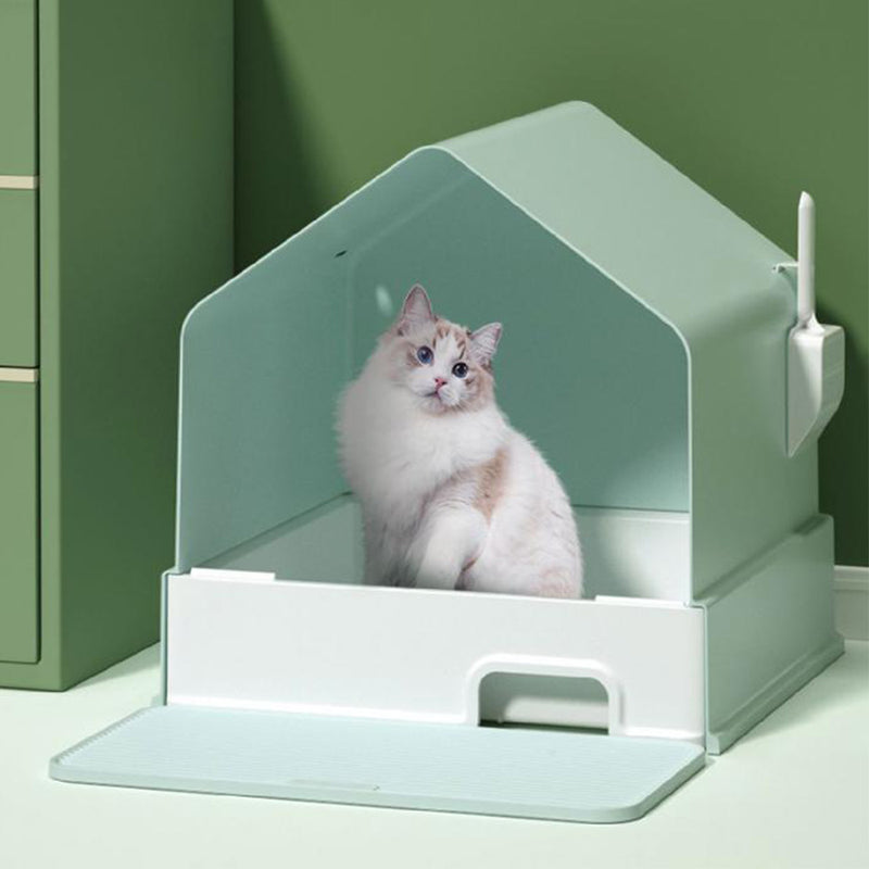 PAWS ASIA Suppliers Modern Luxury Enclosed Drawer Cat Litter Box With Mat Pet Toilet House