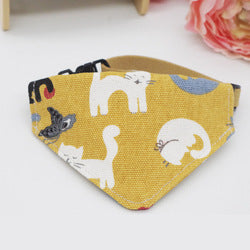 PAWS ASIA Supplier Cheap Stylish Fancy Colorful Mixed Patterns Cute Cat Bandana Collar