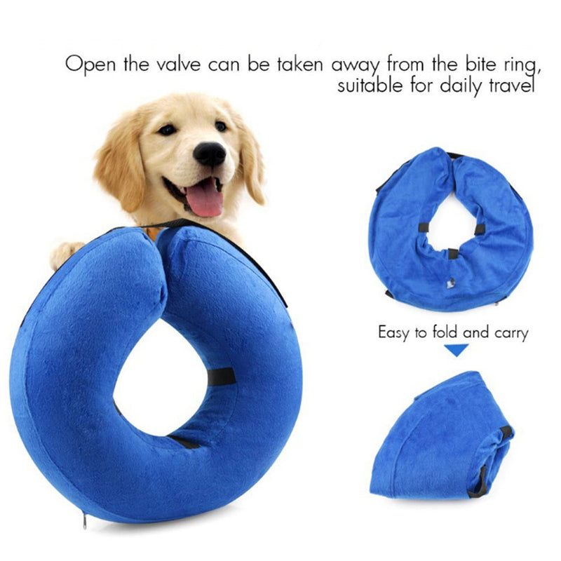 PAWS ASIA Suppliers Adjustable Protective Anti Scratch Recovery Inflatable Dog Collar For After Surgery