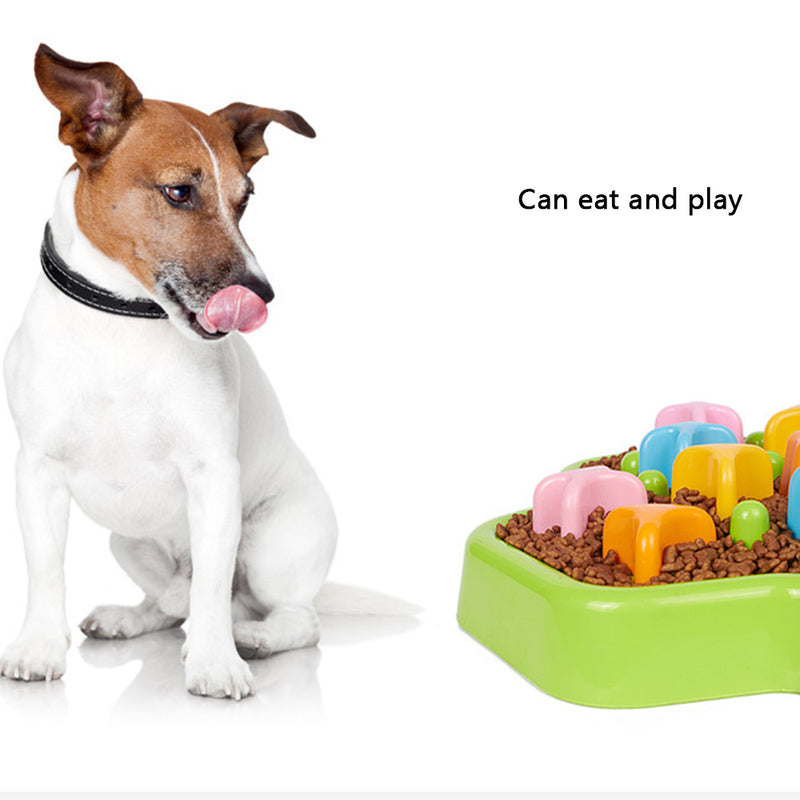 PAWS ASIA Wholesale PP Plastic Portable Non Slip Travel Slow Eating Play Dog Bowl