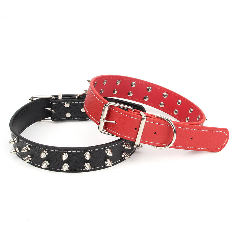 PAWS ASIA Suppliers Custom Personalized Pu Leather Metal Studded Dog Collar With Spikes