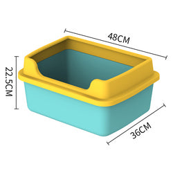 PAWS ASIA Manufacturers Pet Cleaning Simple Cute Semi Closed Large Space Cat Toilet Box