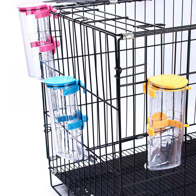 PAWS ASIA Manufacturers Wholesale High Quality Outdoor Travel Pet Plastic Water Bottle Attached To Pet Cage 500ML