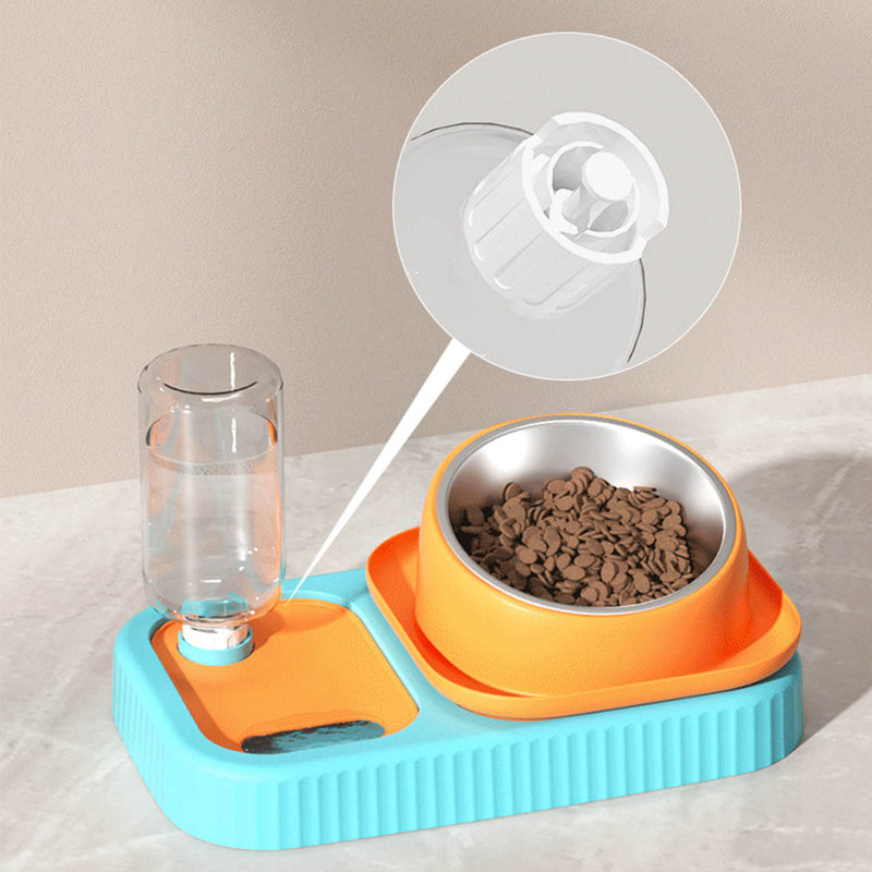 PAWS ASIA Suppliers Plastic Multifunctional Detachable Elevated Automatic Water Cat Bowl Dog Slow Feeder