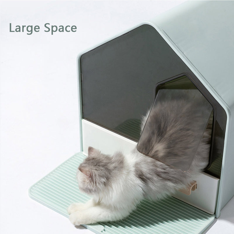 PAWS ASIA Suppliers New High Quality Modern Large Closed Splash Proof Luxury Drawer Type Cat Litter Box Toilet