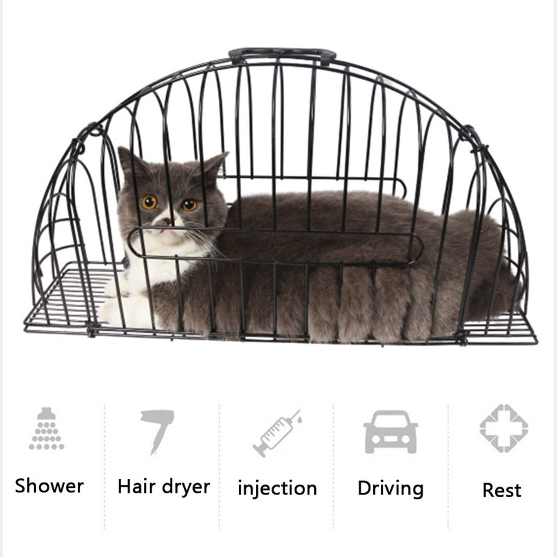 PAWS ASIA Wholesale Metal Durable Anti Scratch Cat Cage For Bathing Pet Shower Carrier