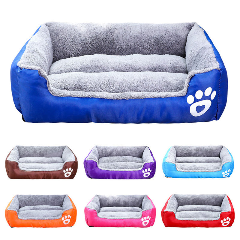 PAWS ASIA Factory Direct Sale Pet Fashion Outdoor Square Bed For Large Dogs Cat With Claw Print