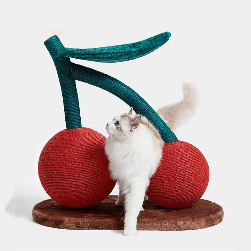 PAWS ASIA Manufacturer Dropshipping Indoor Big Luxury Eco Friendly Durable Cat Scratcher Toy Cherry Ball