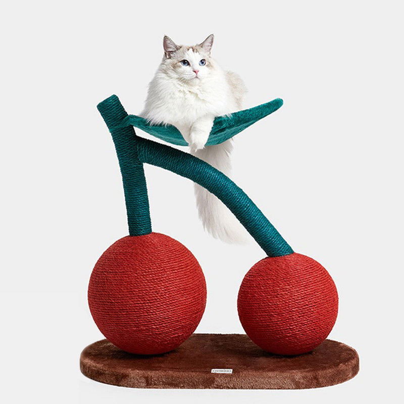 PAWS ASIA Manufacturer Indoor Eco Friendly Durable Luxury Cat Scratcher Toy Cherry Ball