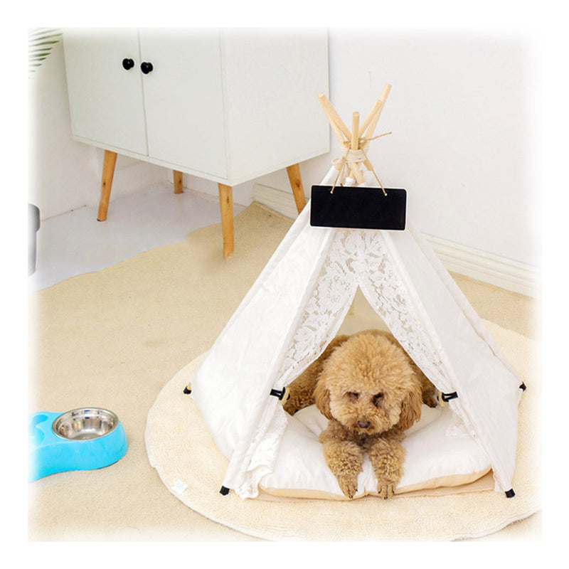 PAWS ASIA Suppliers Dropshipping Pretty Foldable Washable Indoor Comfortable Pet Teepee Dog Tent