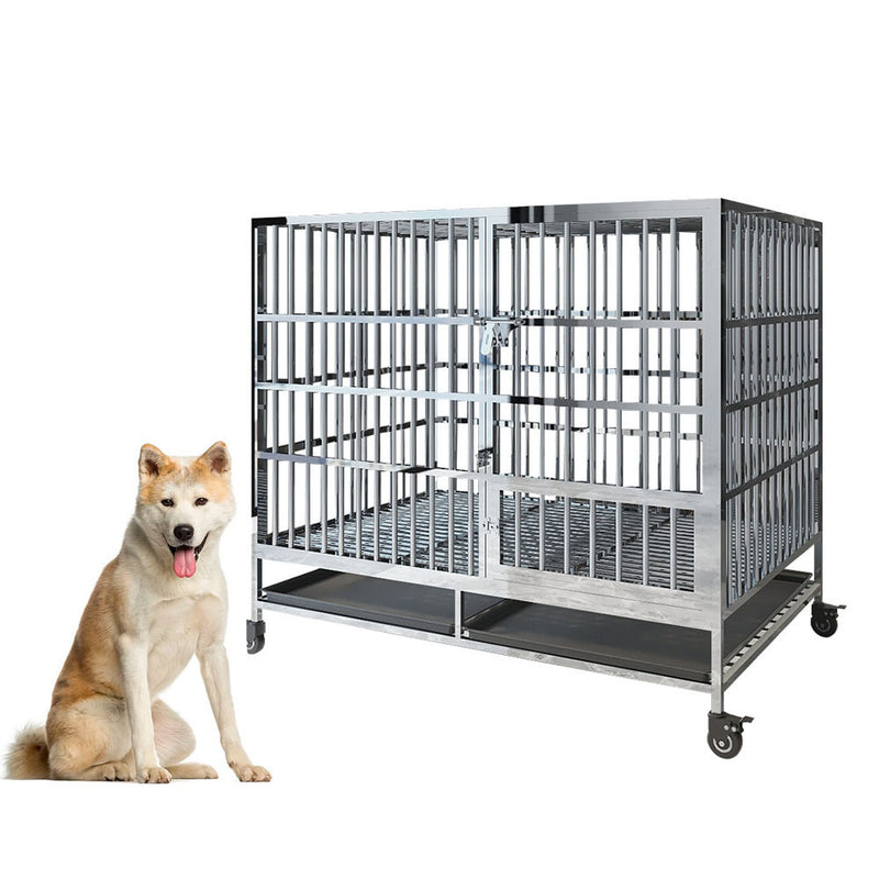 PAWS ASIA Suppliers High Quality Stainless Steel Wire High Duty Large Dog Cage With Tray Kennel