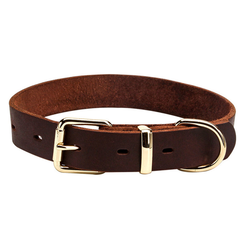 PAWS ASIA Suppliers Hot High Quality Luxury Thick Genuine Cowhide Leather Dog Collar