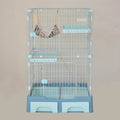 PAWS ASIA Suppliers Large 3 Layer Display Stainless Steel Wire Cat Cages With Hammock