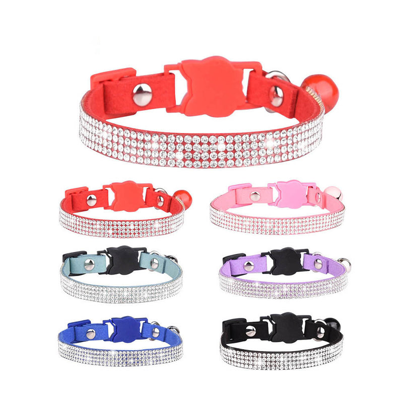 PAWS ASIA Wholesale Pet Accessories Breakaway Luxury Rhinestone Dog Cat Collar With Bells