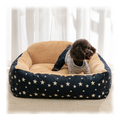 PAWS ASIA Manufacturers Direct Sale Newest Pet Sofa Style Padded Medium Washable Cozy Square Dog Bed Cat